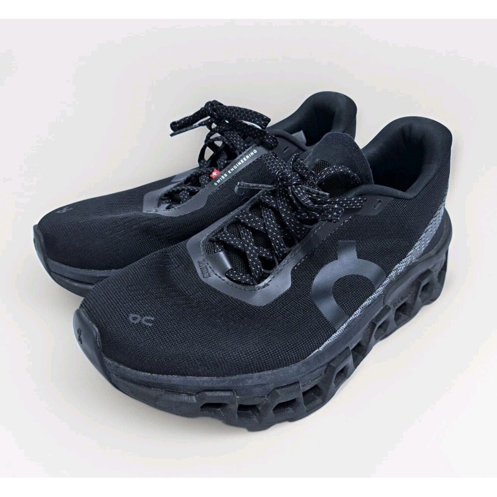 On Cloudmonster Women’s Size 7 Running Shoes Sneakers Triple Black